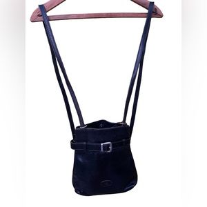 The Point Leather Mini Backpack Black.